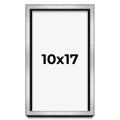 10x17 Shadow Box Frame Silver | 1.375 Inches Deep Real Wood