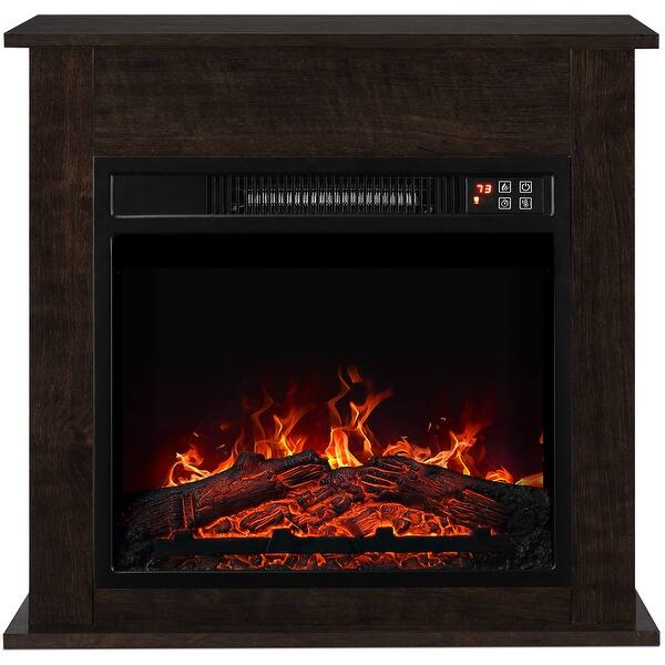 Shop Belleze 1400w 25 Deluxe Electric Fireplace Mantel Heater Insert Freestanding Portable Stove W Remote Control