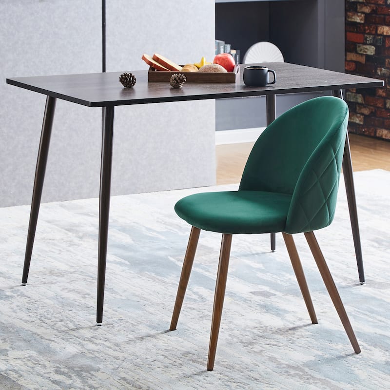 HomyLin Modern Upholstered Fabric Dining Chair Mid Back Armless
