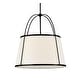 preview thumbnail 1 of 9, Hinkley Lighting Clarke 4 Light 25" Wide Pendant Black / Off-White