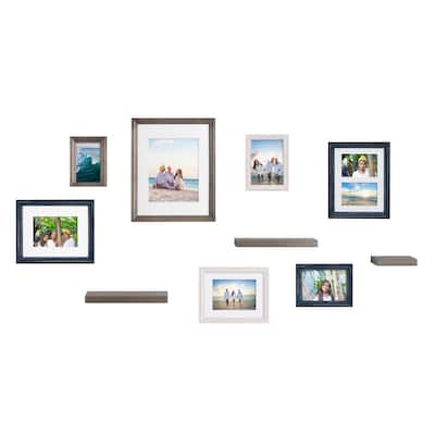 Kate and Laurel Bordeaux Gallery Wall Frame And Shelf Kit