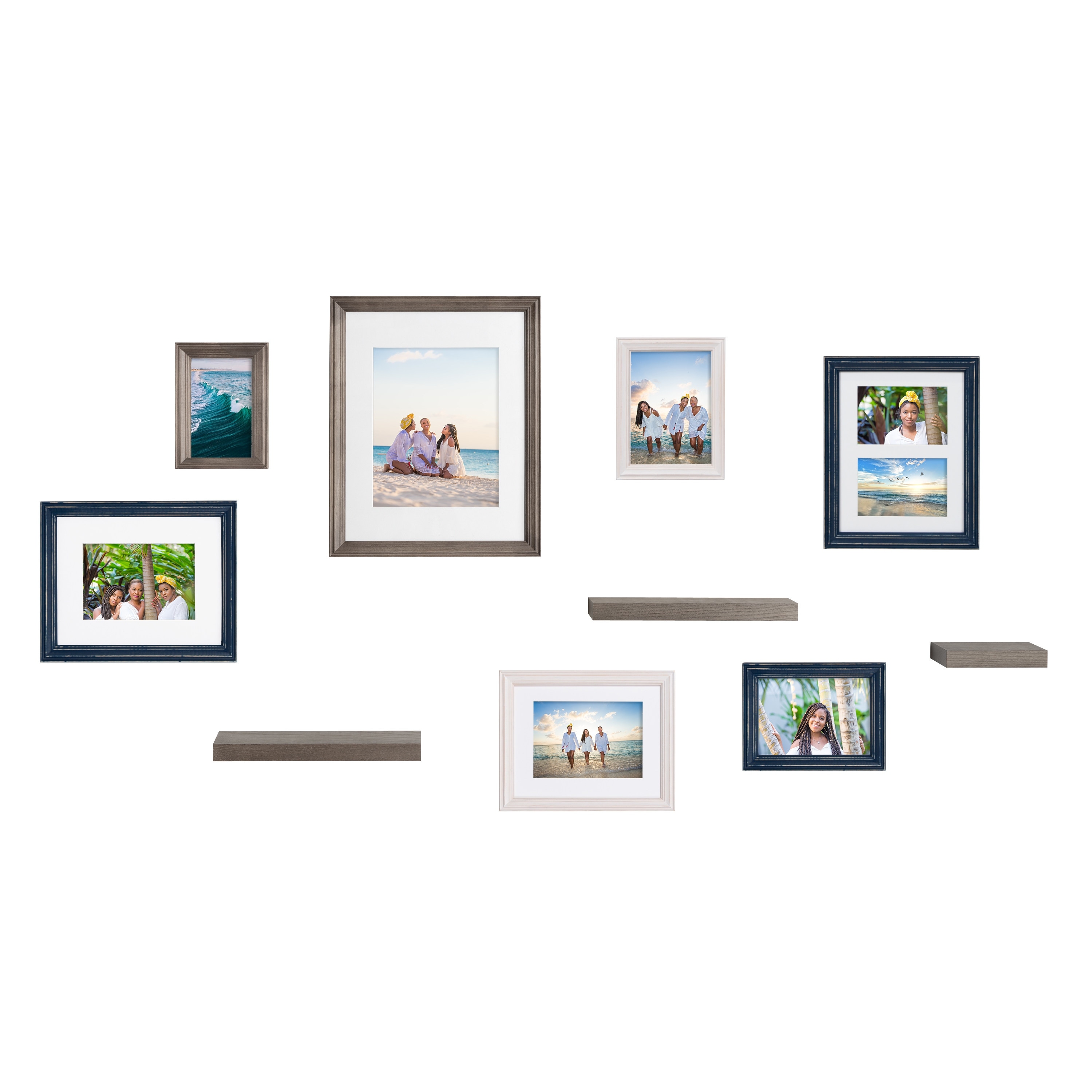Kate and Laurel Bordeaux Gallery Wall Frame And Shelf Kit