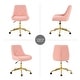 preview thumbnail 44 of 43, Modern Teddy Fleece Fabric with Metal Legs with Lift Adjustment, Swivel Office Chair