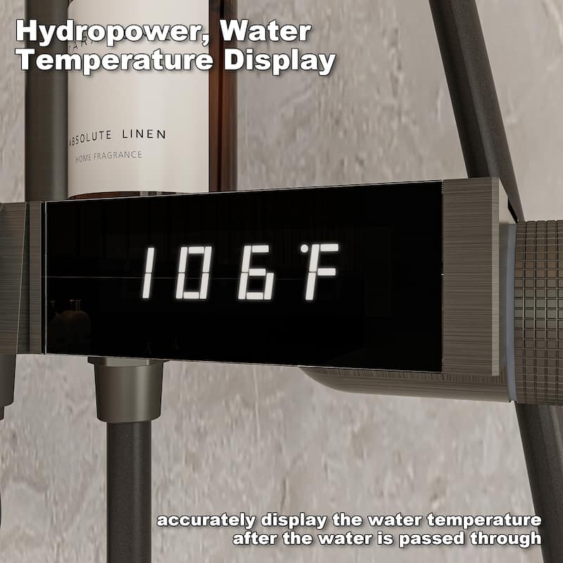 Shower System Shower Faucets Set Complete Digital Temperature Display