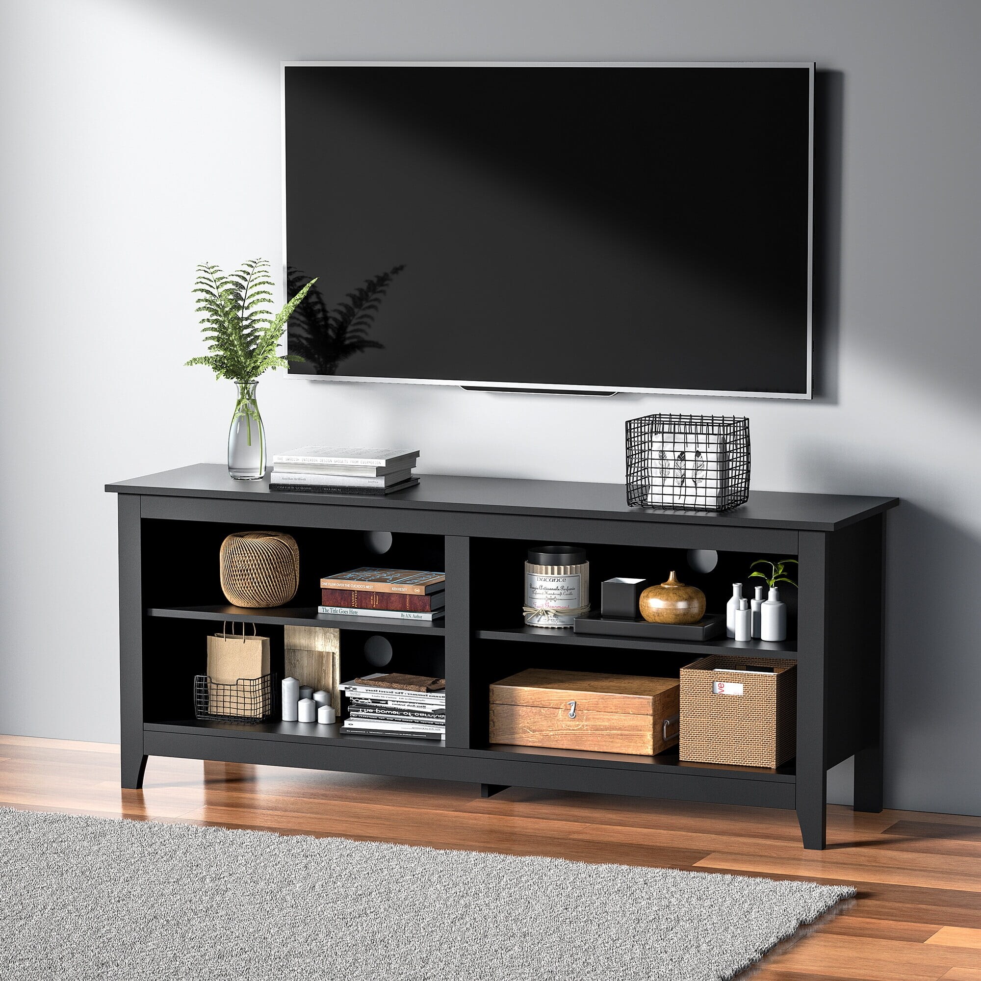 4 cube outlet tv console