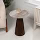 Option White Marble Walnut (round)