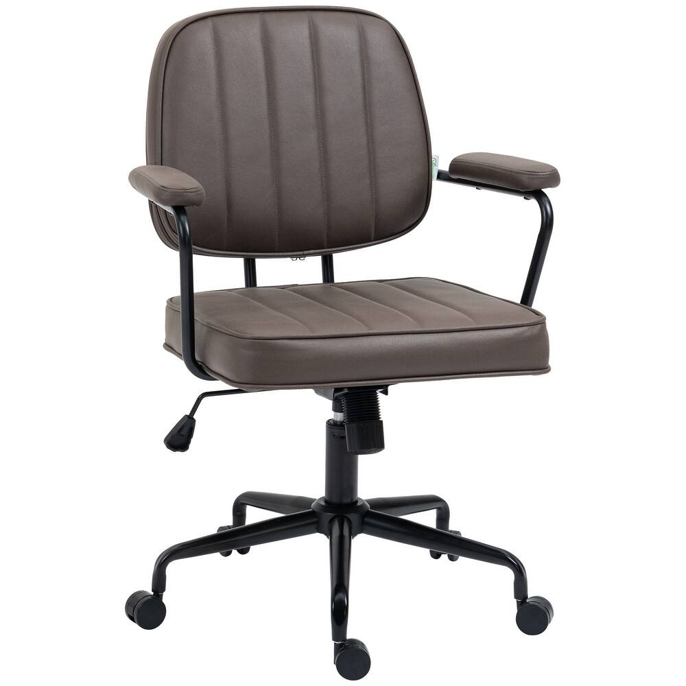 Home Office Chair with Wheels, Swivel Desk Chair with Adjustable Height, Work Chair with Arms and Tilt Function - N/A