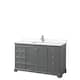 Option Dark Gray, Chrome Trim, White Quartz Top