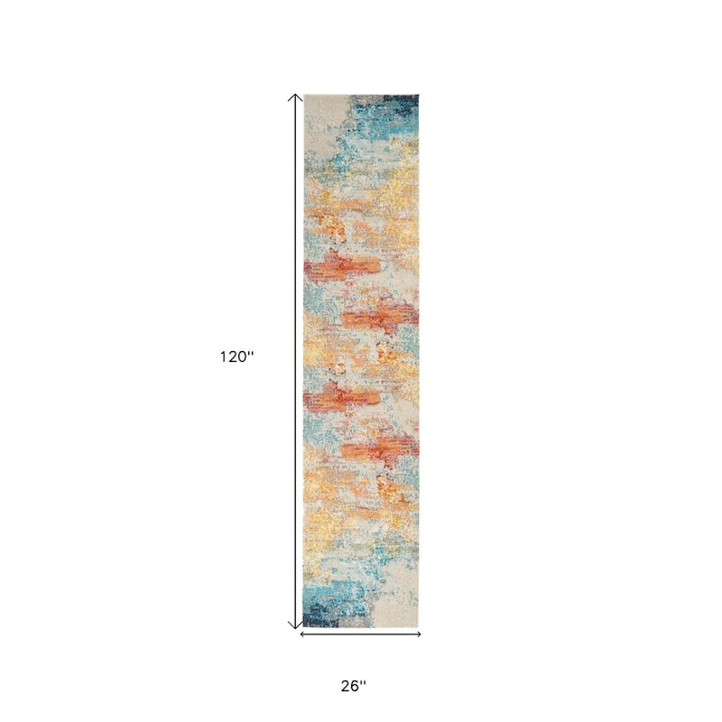 Sasim Power Loomed Abstract Modern Area Rug By HomeRoots