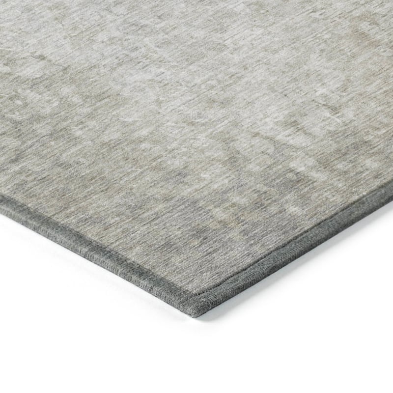 Machine Washable Indoor/ Outdoor Abstract Solid Chantille Rug