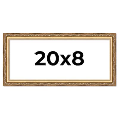 20x8 Frame Red Solid Wood Picture Frame Width 1.75 Inches | Interior Frame Depth 1 13/16 Inches