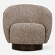 preview thumbnail 4 of 6, Uttermost Dunes Fabric Swivel Chair - 32" H x 33" W x 30" D