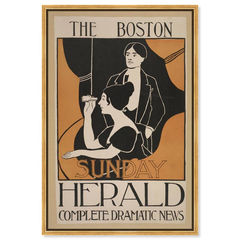 Sunday Herald 1893 Canvas by Art Remedy - Gold - 30" x 45"