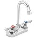 preview thumbnail 1 of 15, Commercial Wall Mount Sink Faucets 4in Center w Swivel Spouts NSF