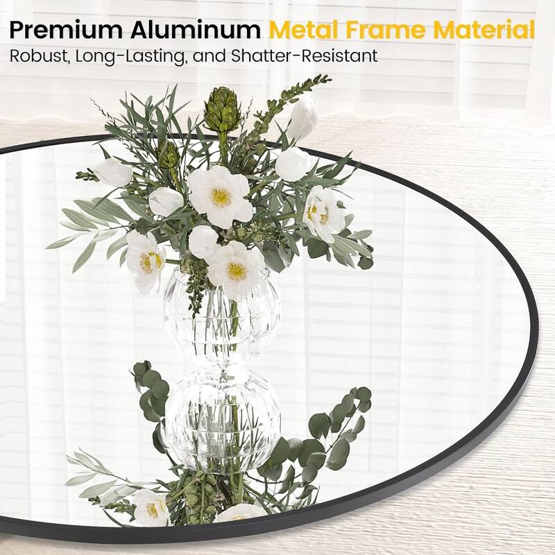 30 inchRound Mirror for Wall, Round Bathroom Mirror