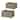 A&B Home Weathered Brown and Galvanized Gray Rectangular Box Frame Planter (Set of 2)