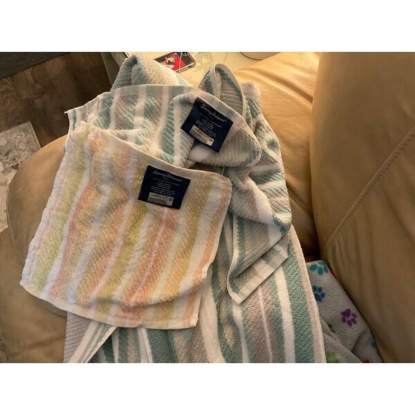 Tommy Bahama Ocean Bay Stripe Cotton Towel Set 3 ct