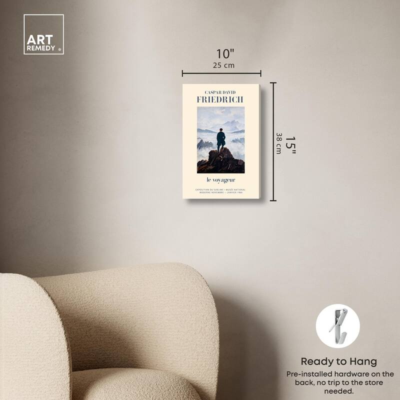 Wanderer in a Sea of Mist Canvas by Art Remedy, Gallery Wrapped