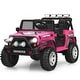 preview thumbnail 25 of 30, 12V Kids Remote Control Electric Ride On Truck Car with Lights and Music - 45" x 28.5" x 28.7" (L x W x H) Pink