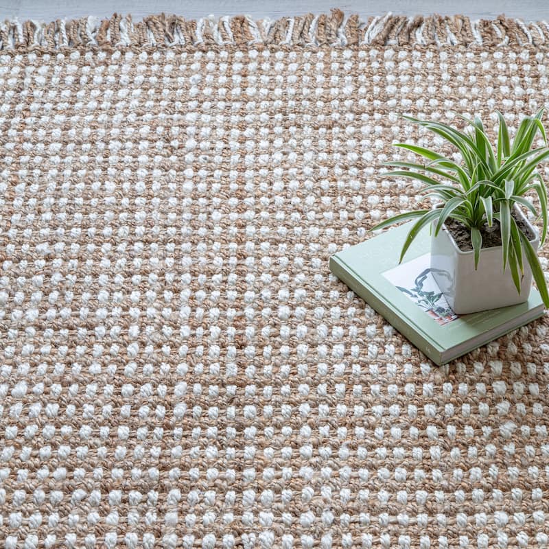 Jani Songbird Natural and Ivory Jute Area Rug - Elegant and Timeless Design