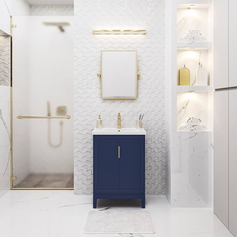 Elise 24 In. Integrated Ceramic Sink Top Vanity