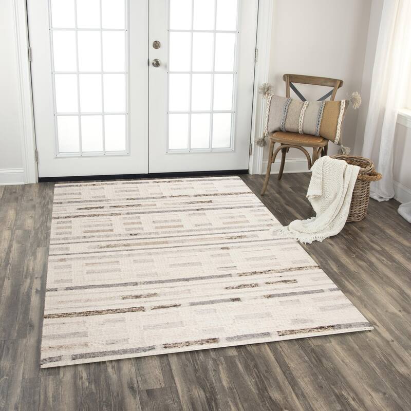 Alora Decor Taos Transitional Gray Wool/Cotton Area Rug