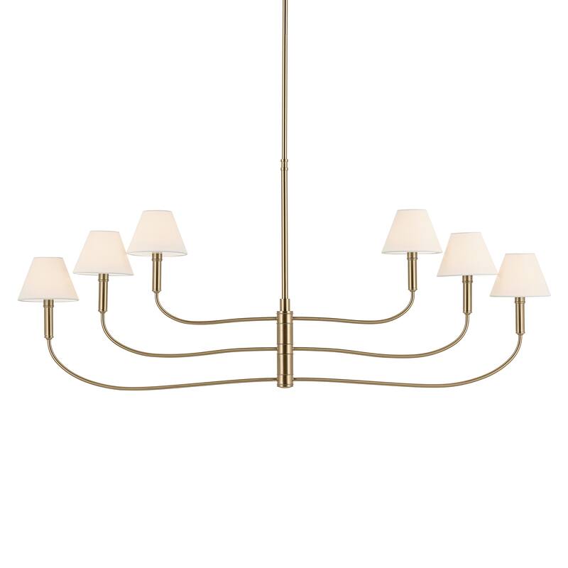 Eadie 51.5 Inch 6 Light Chandelier in Champagne Bronze
