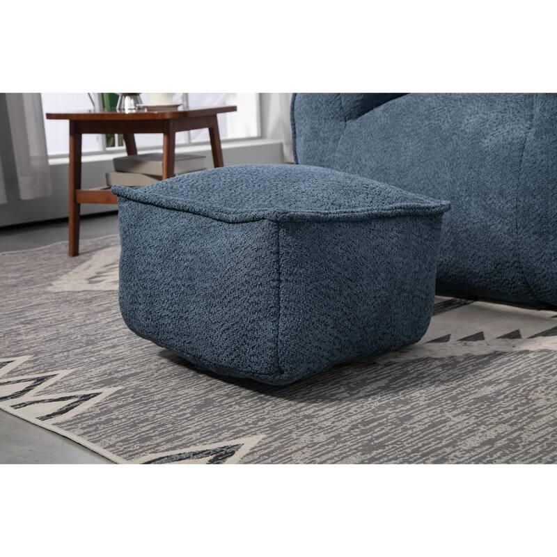 GDFStudio - COOLMORE Boucle Bean Bag Chair with Memory Foam Filling for Ultimate Comfort