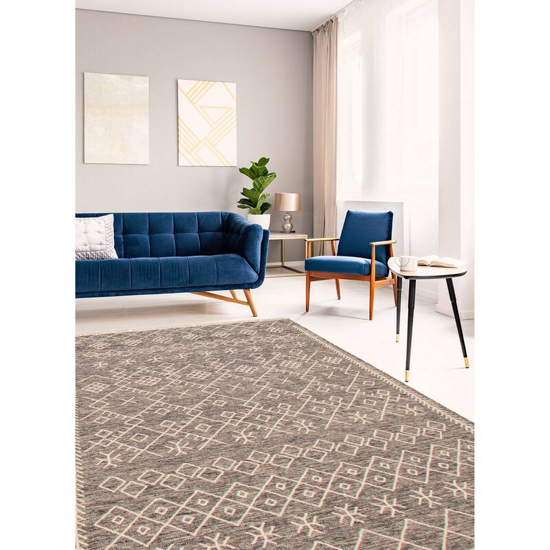 Marrakech Grey Kilim 5'1" x 8'0" - 5'1 x 8'0