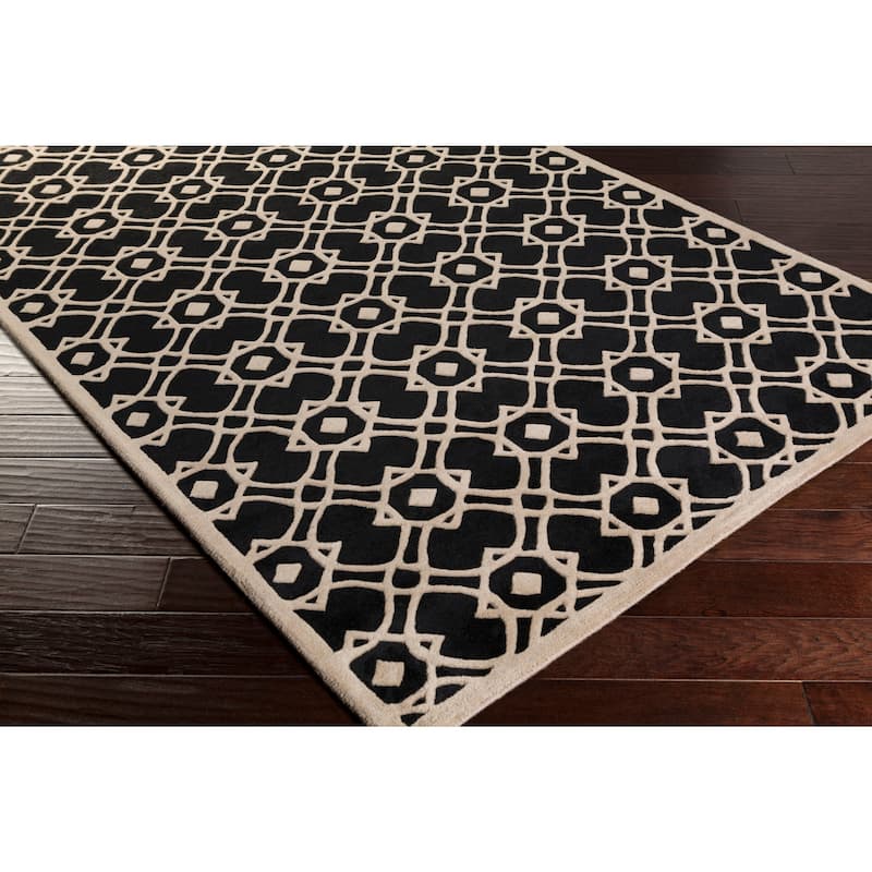 Hand-tufted Karen Contemporary Geometric Wool Area Rug