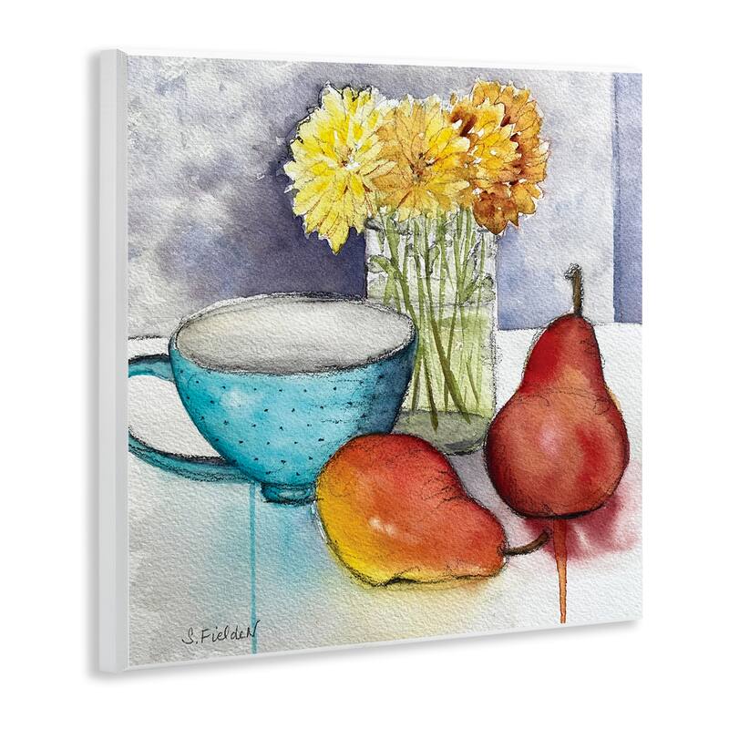 Stupell Modern Kitchen Teacup & Fruit Wall Plaque Art Design By Stephanie Fielden