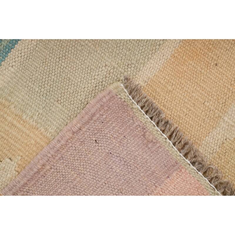 Hand Woven Oriental 100% Wool Carpet Southwestern Tribal Multi-Colored Kilim Area Rug - 6' 9'' X 5' 0''