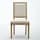 Set of 2 French Country Fabric Upholstered Dining Chairs with Square ...