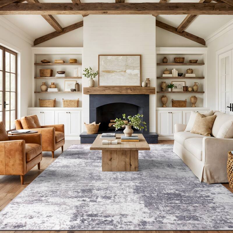 World Rug Gallery Distressed Abstract Area Rug