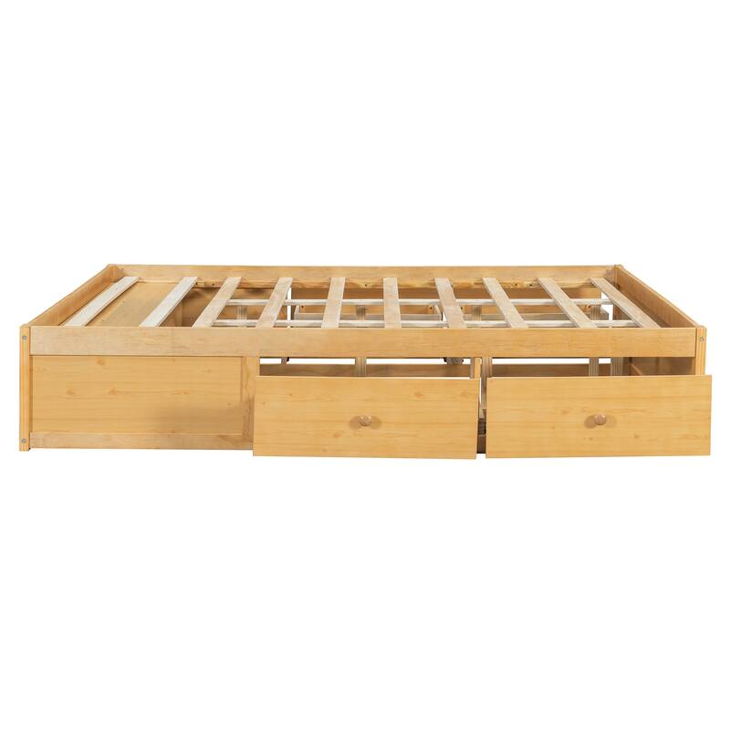 Queen Platform Bed Frame with Underbed Storage by Harper&Bright Designs