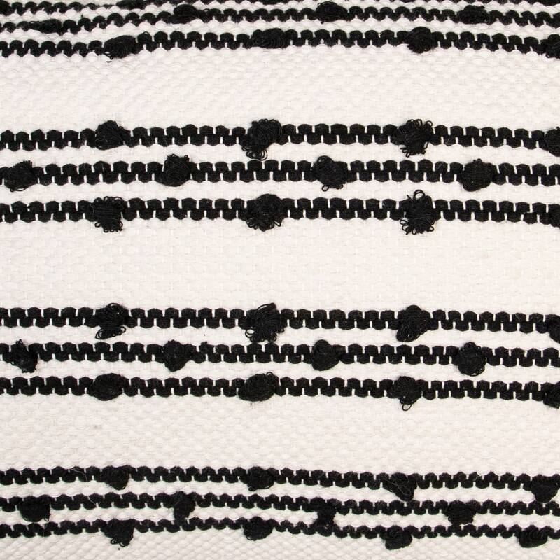 Lush Decor Hash Stripe Decorative Pillow Off White/Black Single 13X24