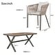 preview thumbnail 10 of 16, 7-Pieces Outdoor Dining Set with Chairs and Acacia Wood Tabletop, for Garden, Backyard, Patio