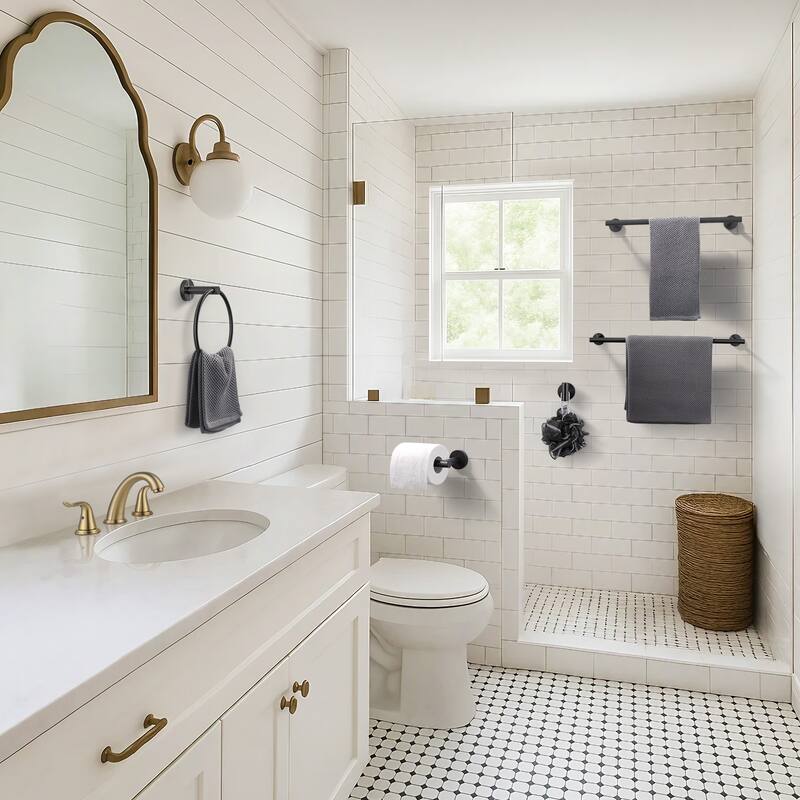 WOWOW 6-Piece Bath Hardware Set with Mounting Hardware