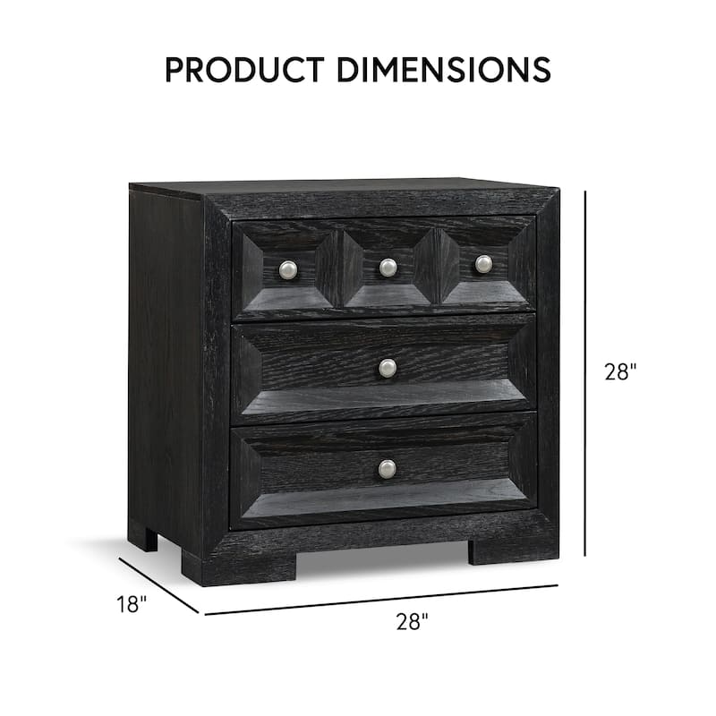 Furniture of America Durem Modern Classic Wood 2-Drawer Nightstand with USB Ports (Set of 2)