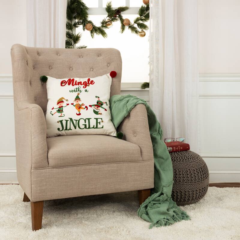 Rizzy Home Mingle with a Jingle Throw Pillow