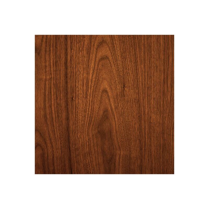 30 Inch Bar Height Swivel Stool with Walnut Finish Frame, Brown Faux Leather Seat, Modern Kitchen or Office Seating