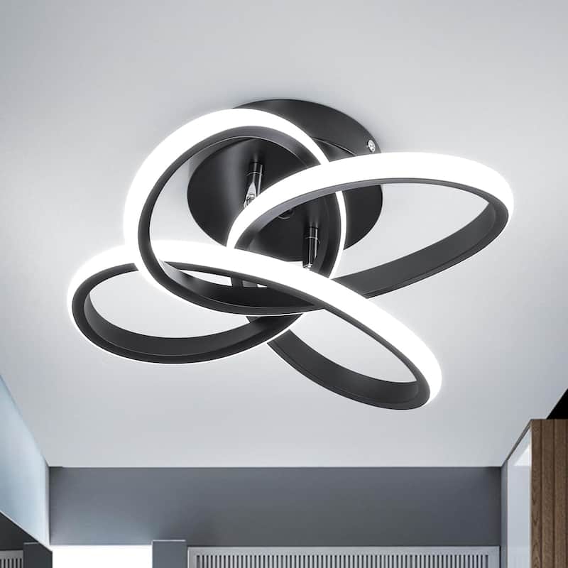 Led ceiling light black bedroom light aluminum balcony light
