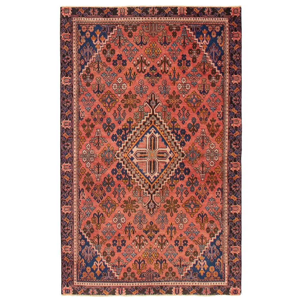 ECARPETGALLERY Hand-knotted Anadol Copper Wool Rug - 4'1 x 6'5