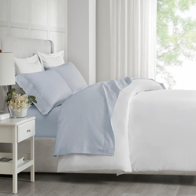 Madison Park 500 Thread Count Egyptian Cotton Deep Pocket Sheet Set - King - Grey