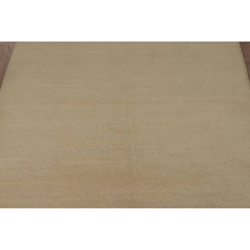 Modern Gabbeh Oriental Area Rug Hand-Knotted Solid Wool Carpet - 6'2"x 8'9"