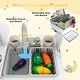 preview thumbnail 6 of 7, Wooden Kids Play Kitchen Playset with Realistic Lights and Sounds-Grey - 40” x 20” x 33.5”