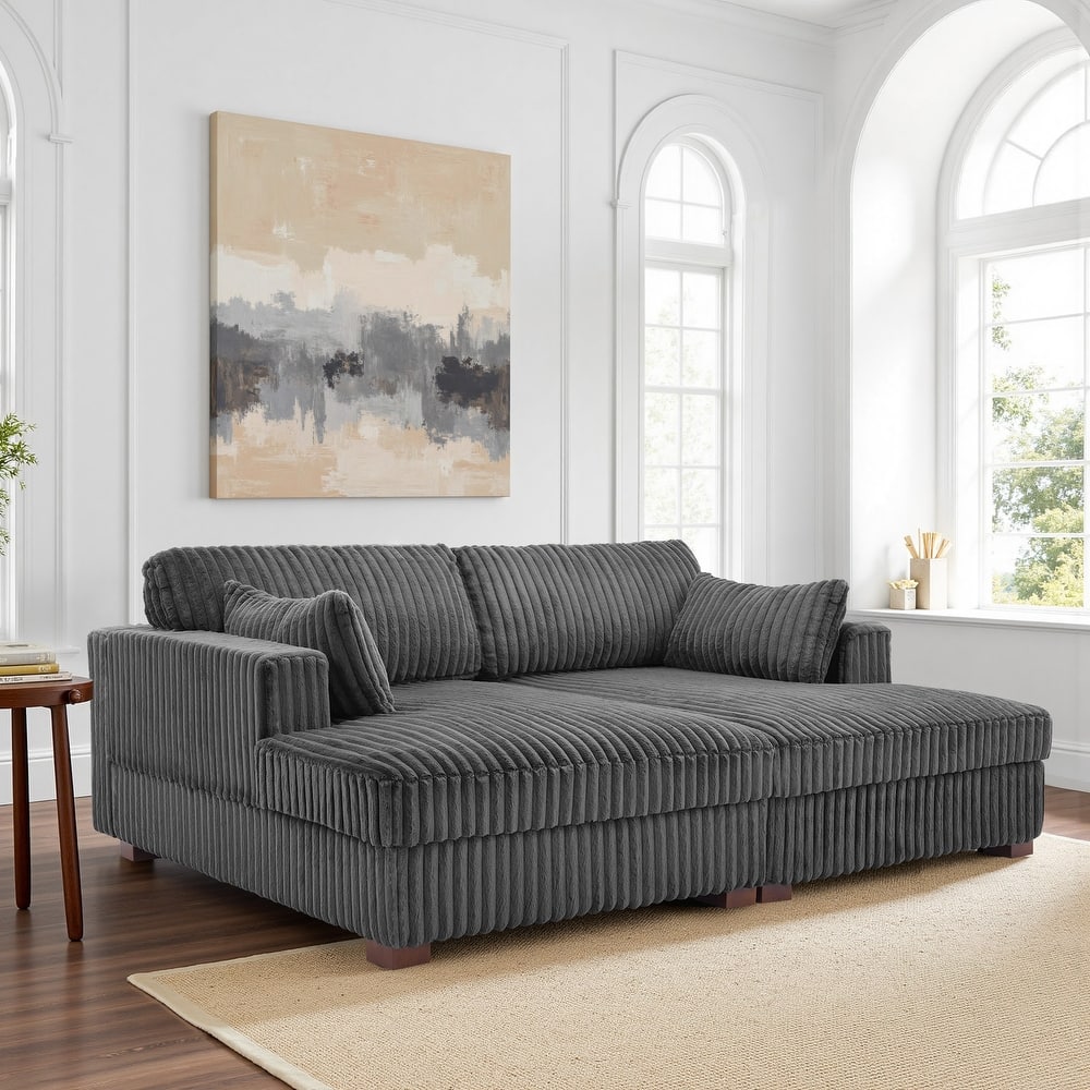 UIXE Modern Oversized Modular Sectional Sofa Couch - 83" W x 64.9" D x 34.5"H