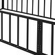 preview thumbnail 10 of 9, Black Twin Size Metal Floor Bed Frame with Fence and Door for Kids