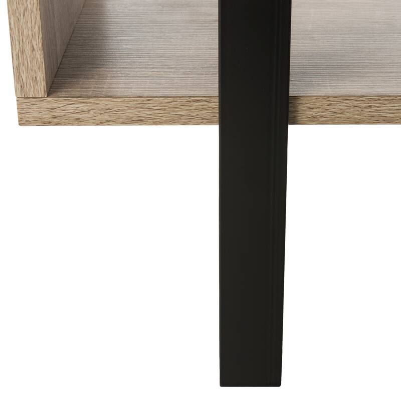 SAFAVIEH Erlen Light Brown/ Black Etagere - 31.5' x 12.6' x 78.8' - 32Wx13Dx79H