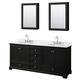 Option Dark Espresso / White Carrara Marble Top /